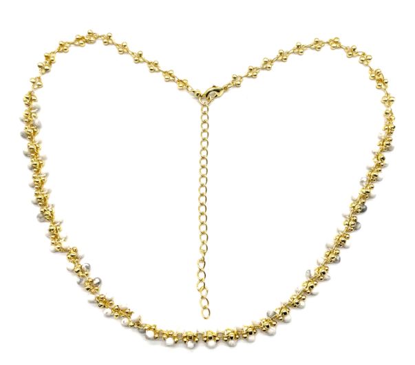 WHITE TURQUOISE HANDMADE CHAIN RS1012 0.5MM NECKLACE 