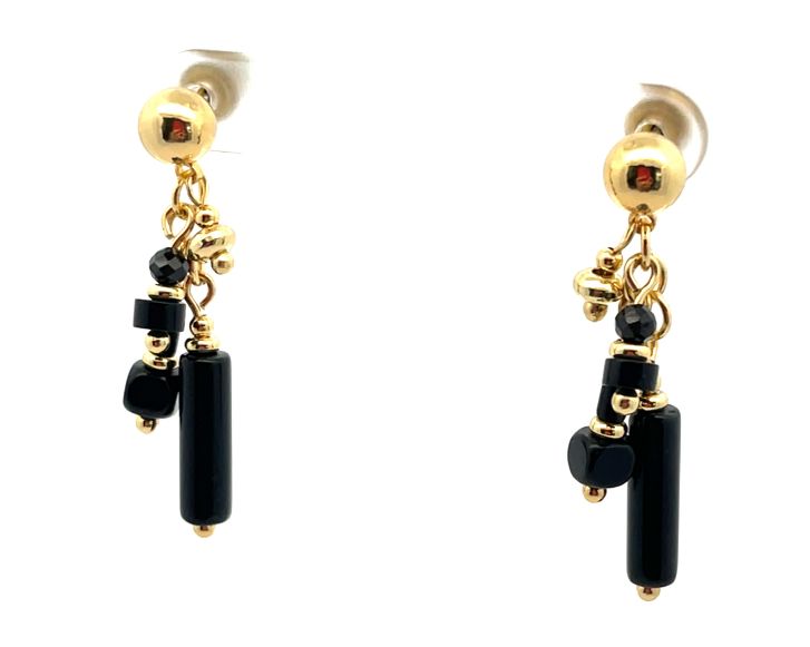 BLACK AGATE EARRINGS