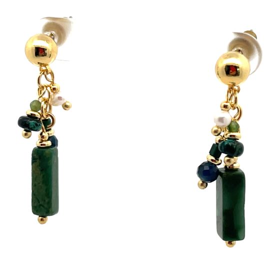GREEN EMPEROR STONE EARRINGS