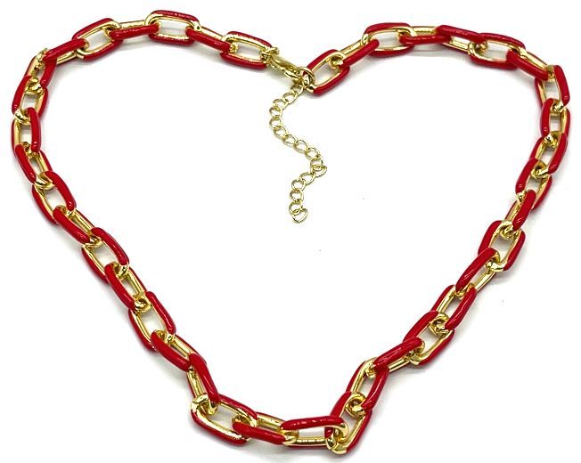 OXBLOOD RED 0-CHAIN NECKLACE