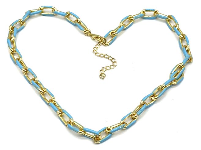 BLUE 0-CHAIN NECKLACE