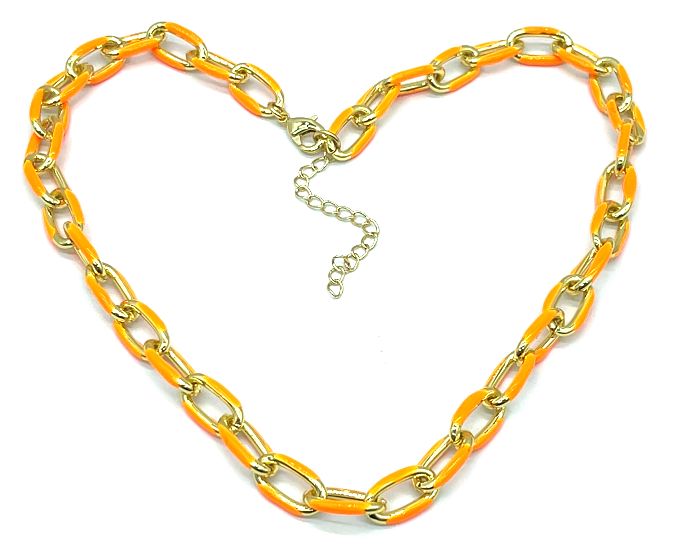 ORANGE 0-CHAIN NECKLACE