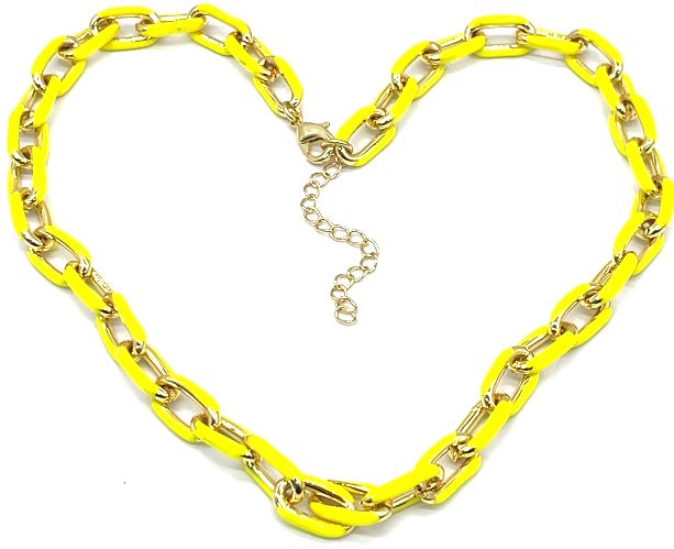 YELLOW 0-CHAIN NECKLACE