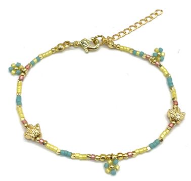 FLOWER BUTTERFLY JAPANESE RICE BEADS BRACELET