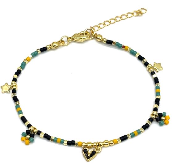 STAR LOVE FLOWER DB BEADS BRACELET