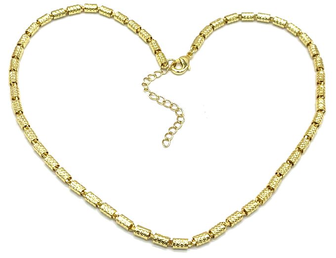 3MM FLOWER TUBE CHAIN NECKLACE