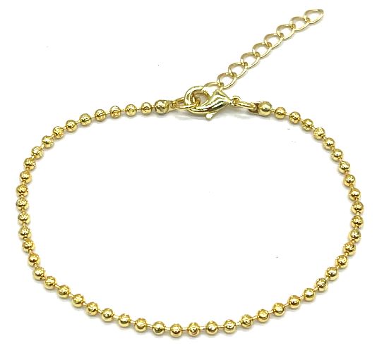 2MM CURVED BEADS CHAIN BRACELET 