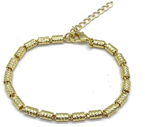 3.5MM FLOWER TUBE CHAIN BRACELET