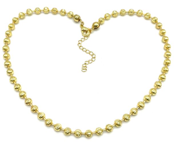 5MM CURVED BEADS CHAIN NECKLACE