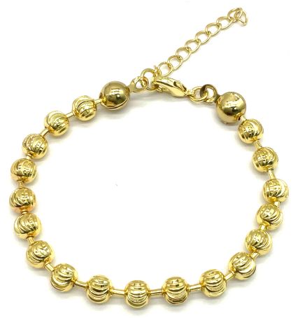 5MM CURVED BEADS CHAIN BRACELET