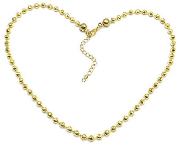 4MM LASER BALLS CHAIN NECKLACE