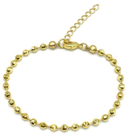 3MM LASER BALLS CHAIN BRACELET 