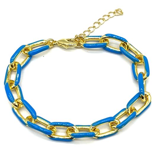 LT.BLUE 0-CHAIN BRACELET