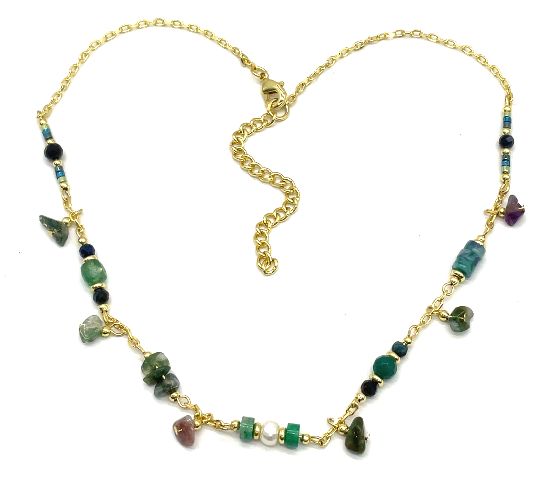 INDIAN AGATE GRAVELS CHAIN NECKLACE