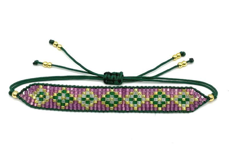 LIGHT PURPLE DB BEADS WOVEN BRACELET