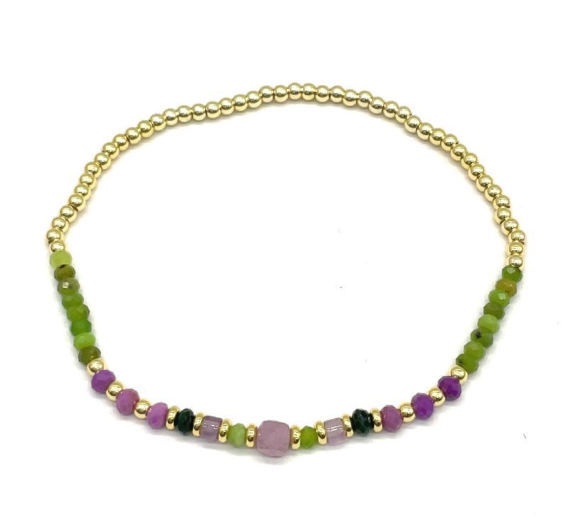 CANADIAN JADE SOLID COPPER BEADS BRACELET