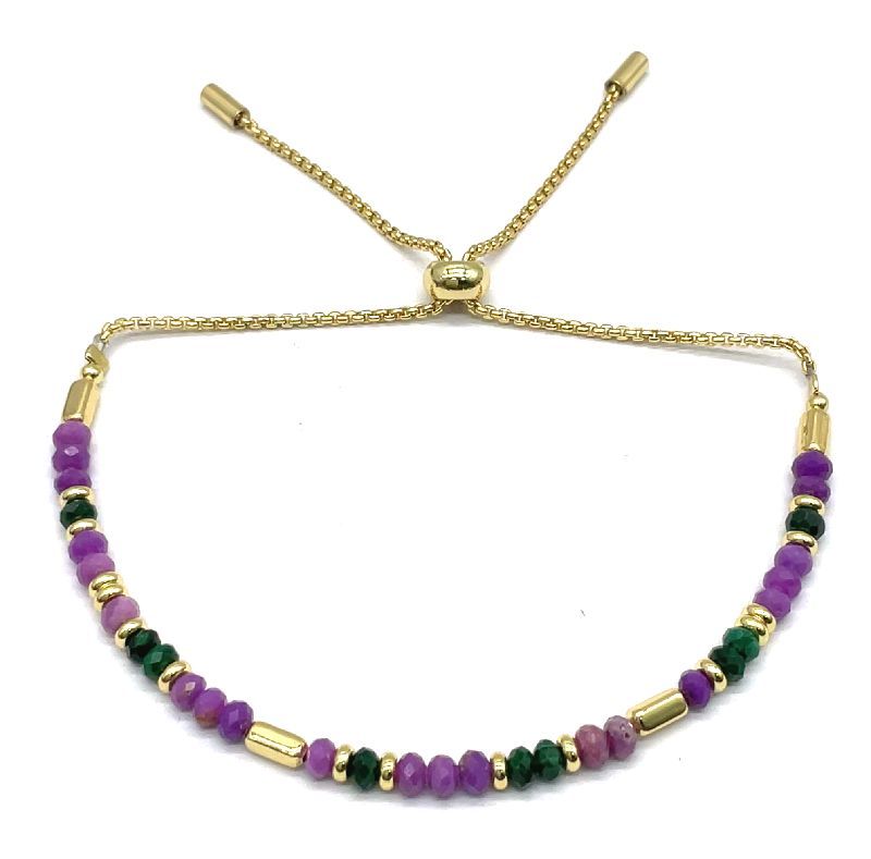 AMETHYST WELDED ROUND CHAIN BRACELET