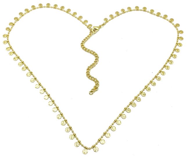 SUNFLOWER BEAD CHAIN NECKLACE 