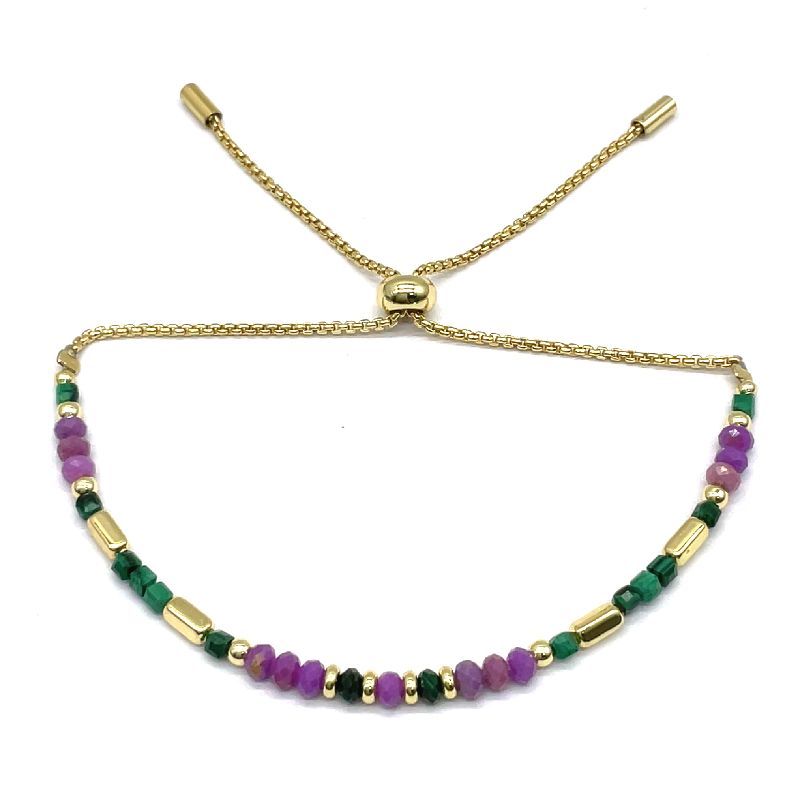 AMETHYST WELDED ROUND CHAIN BRACELET