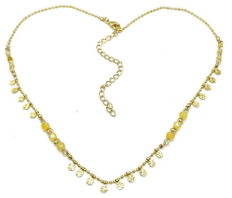 CITRINES POLKA CHAIN NECKLACE 