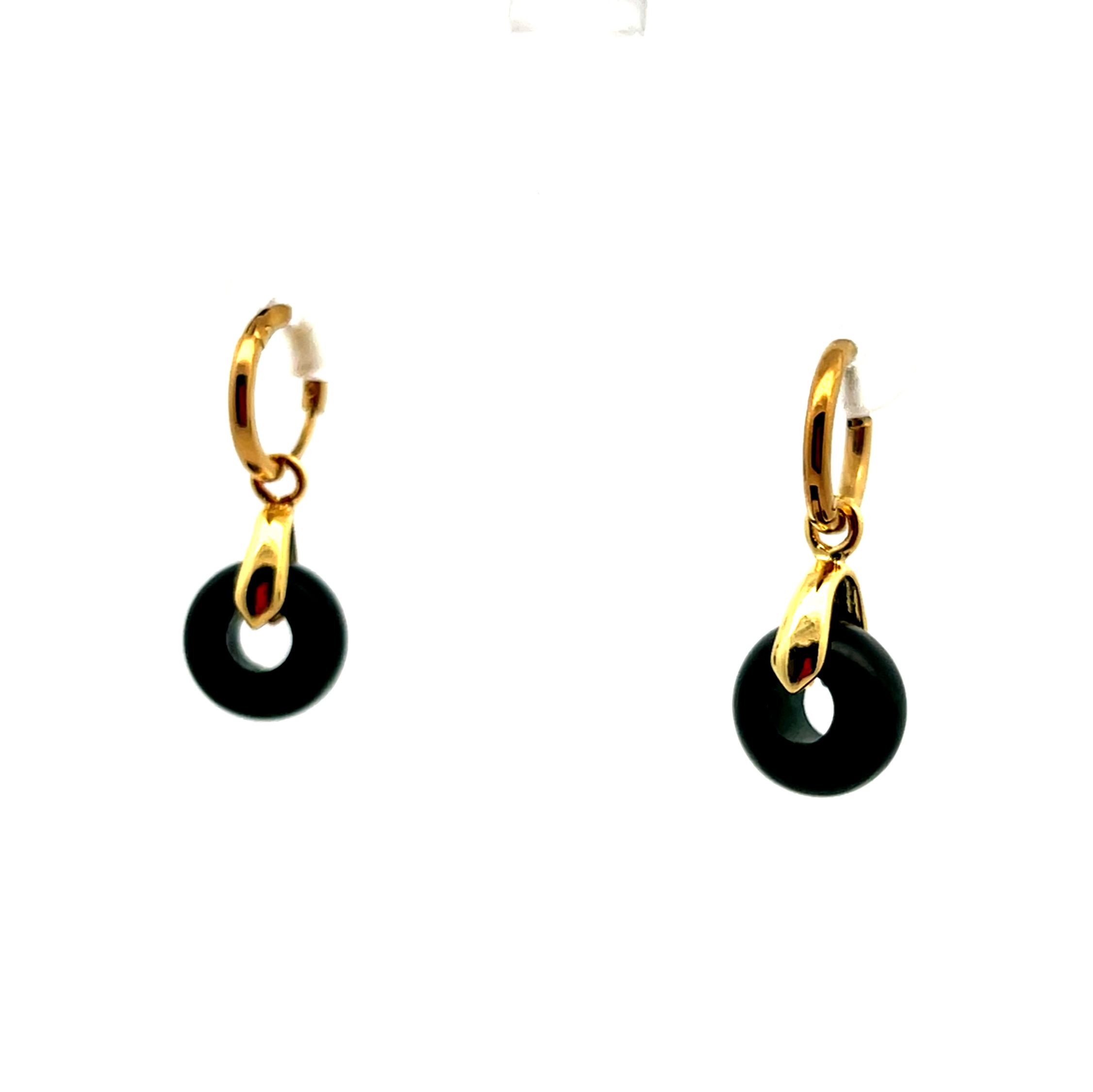 INDIAN AGATE ABACUS BEAD EARRINGS