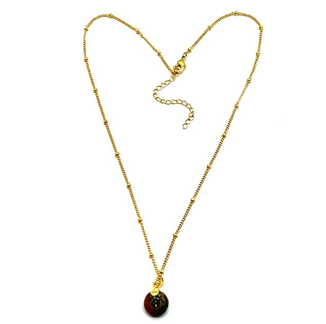 EPIDOTE ABACUS BEAD PENDANT NECKLACE
