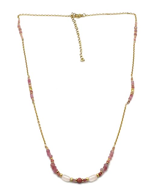 PINK TOURMALINE CHAIN NECKLACE