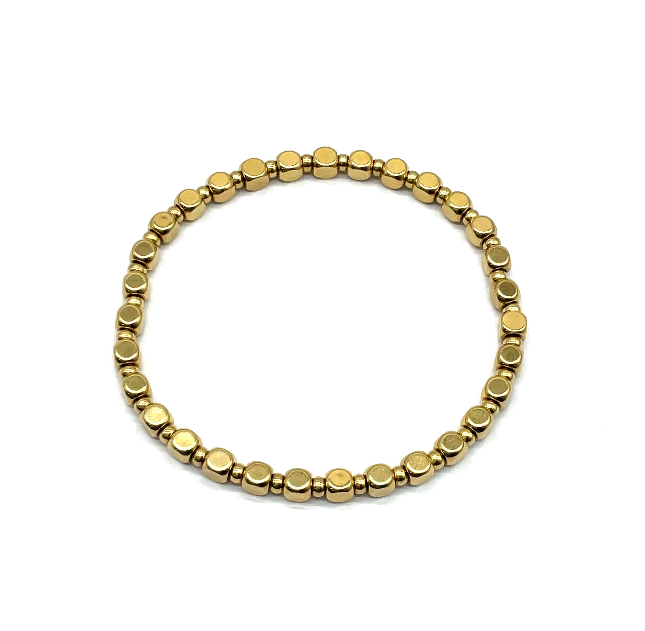 4X5X1.2MM ROUND CORNER SQUARE BEADS BRACELET