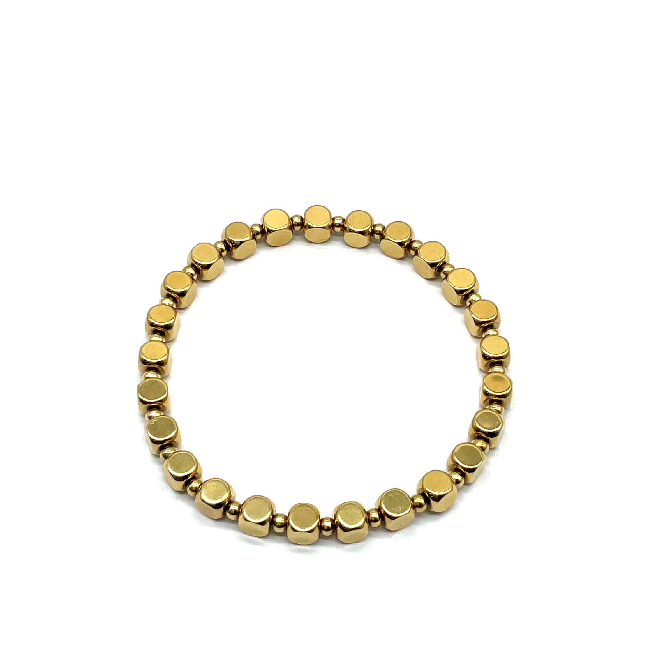 5X5.5X1.2MM ROUND CORNER SQUARE BEADS BRACELET