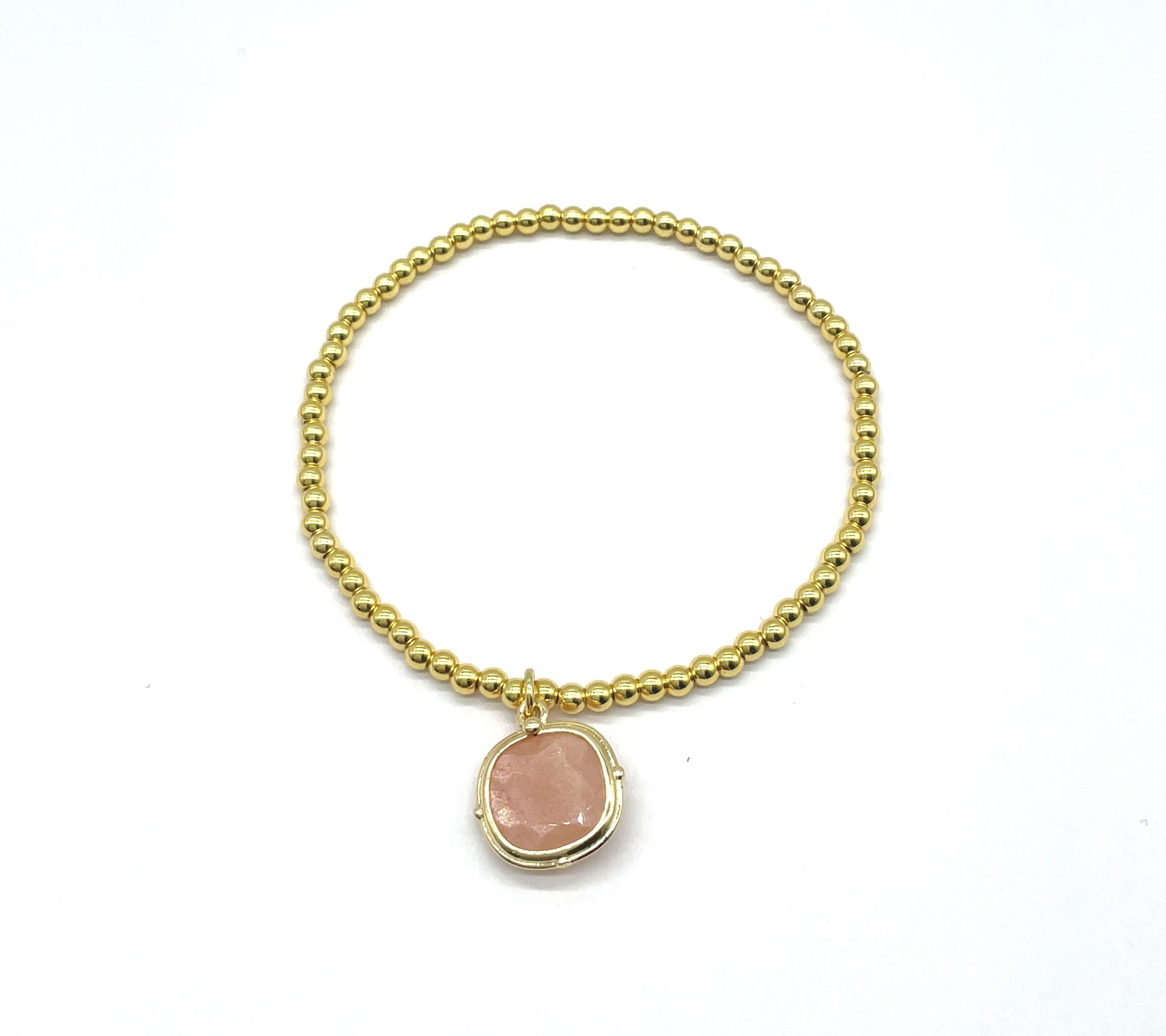 PINK NATURAL STONE BRACELET