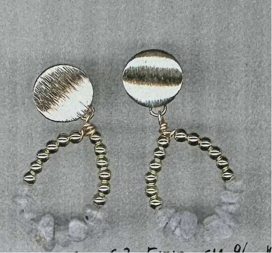 PURPLE AGATE STUD EARRINGS