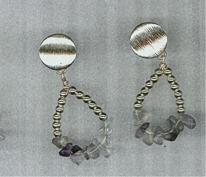 COLORFUL FLUORESCENT STUD EARRINGS