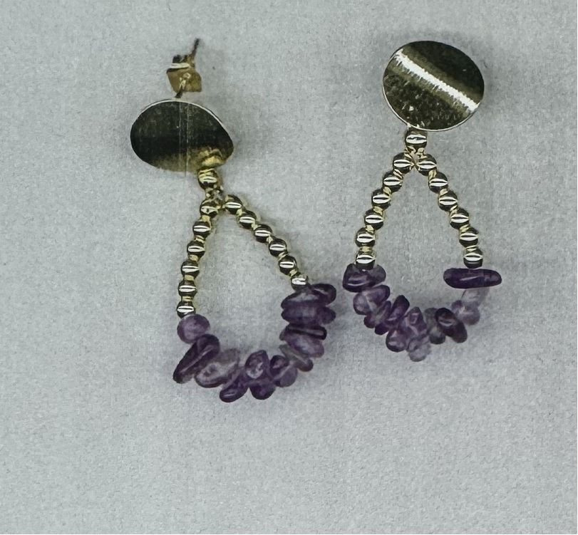 AMETHYST STUD EARRINGS