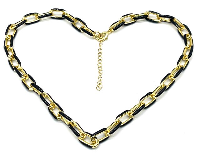 BLACK 0-CHAIN NECKLACE
