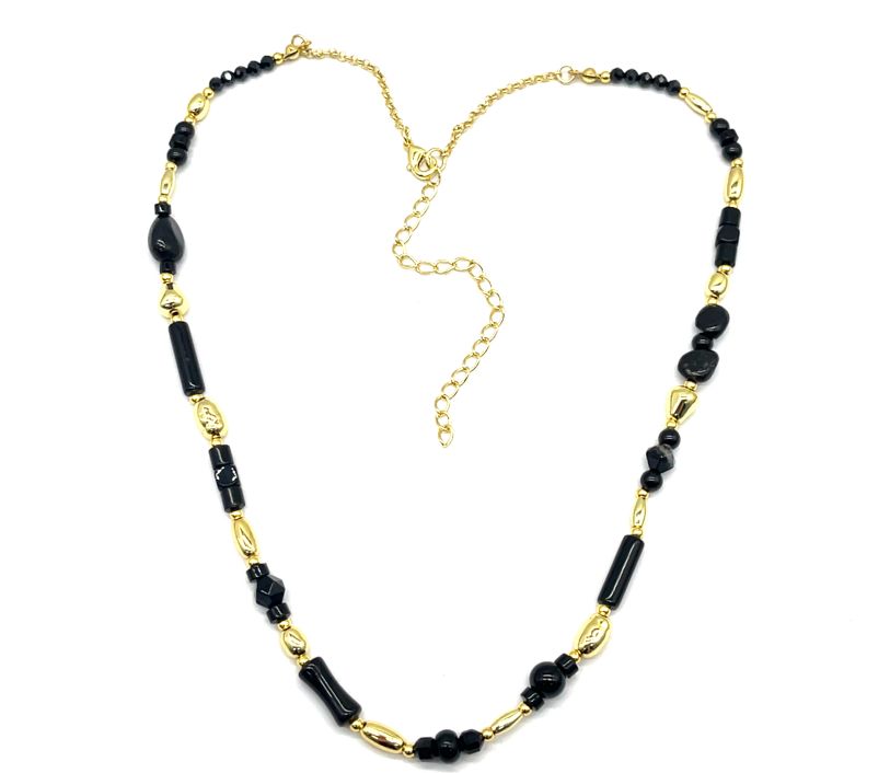BLACK AGATES NECKLACE 