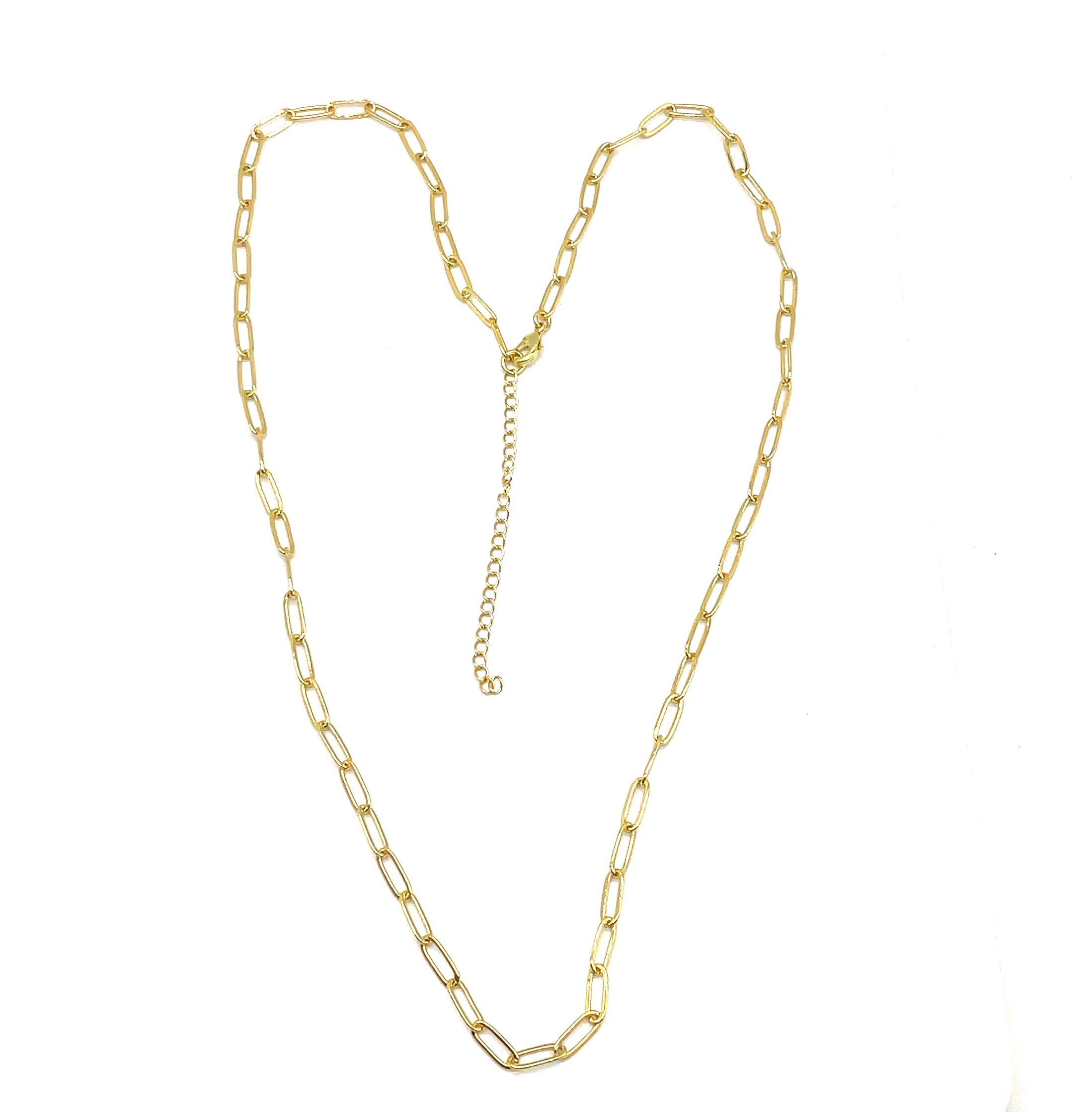 FLAT LINE OVAL CHAIN NECKLACE