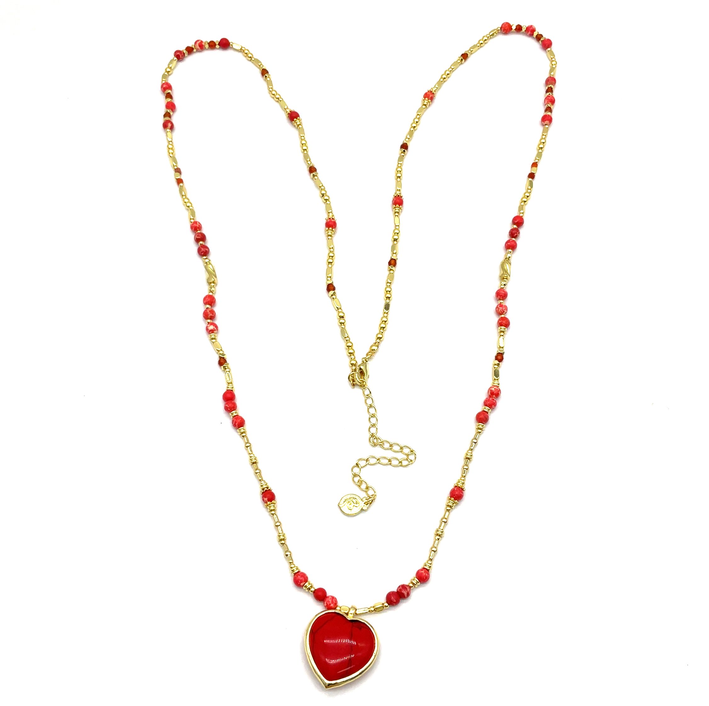 RED HEART PENDANT NECKALCE