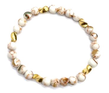 WHITE SHELL BEADS BRACELET