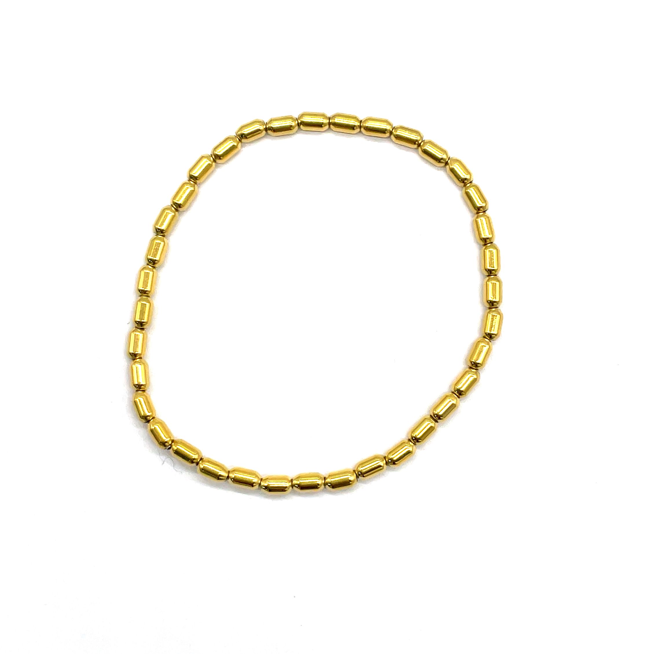 3X5X1MM INTESTINAL BEADS BRACELET