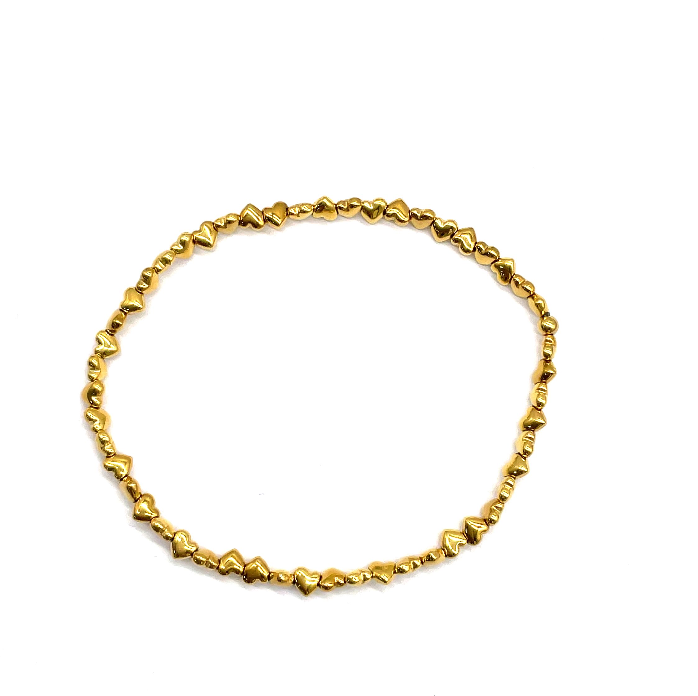 4X4X2MM STAINLESS STEEL HEART-SHAPED BRACELET