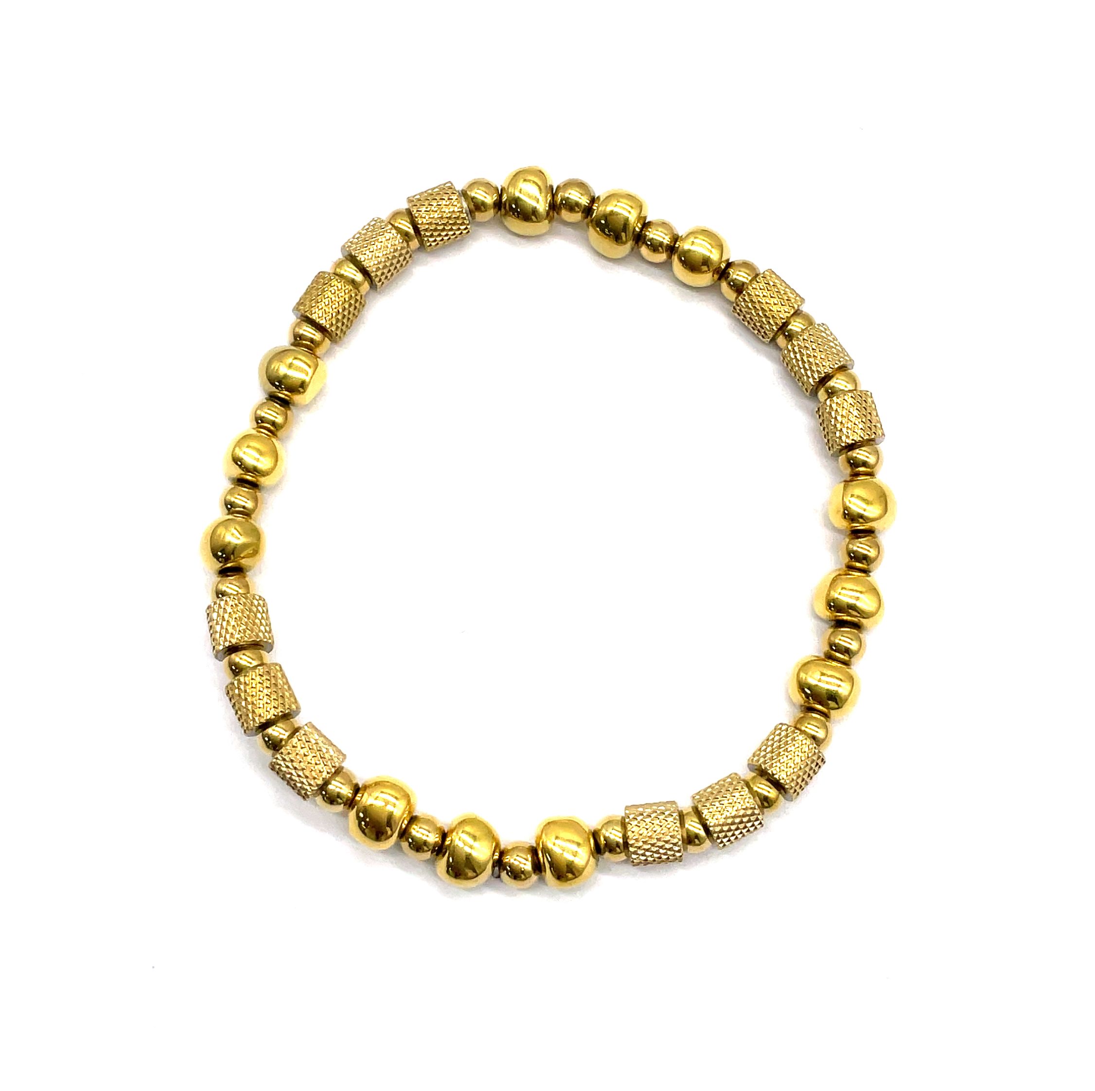 4.5X5.1MM STAINLESS STEEL MESH BEADS BRACELET