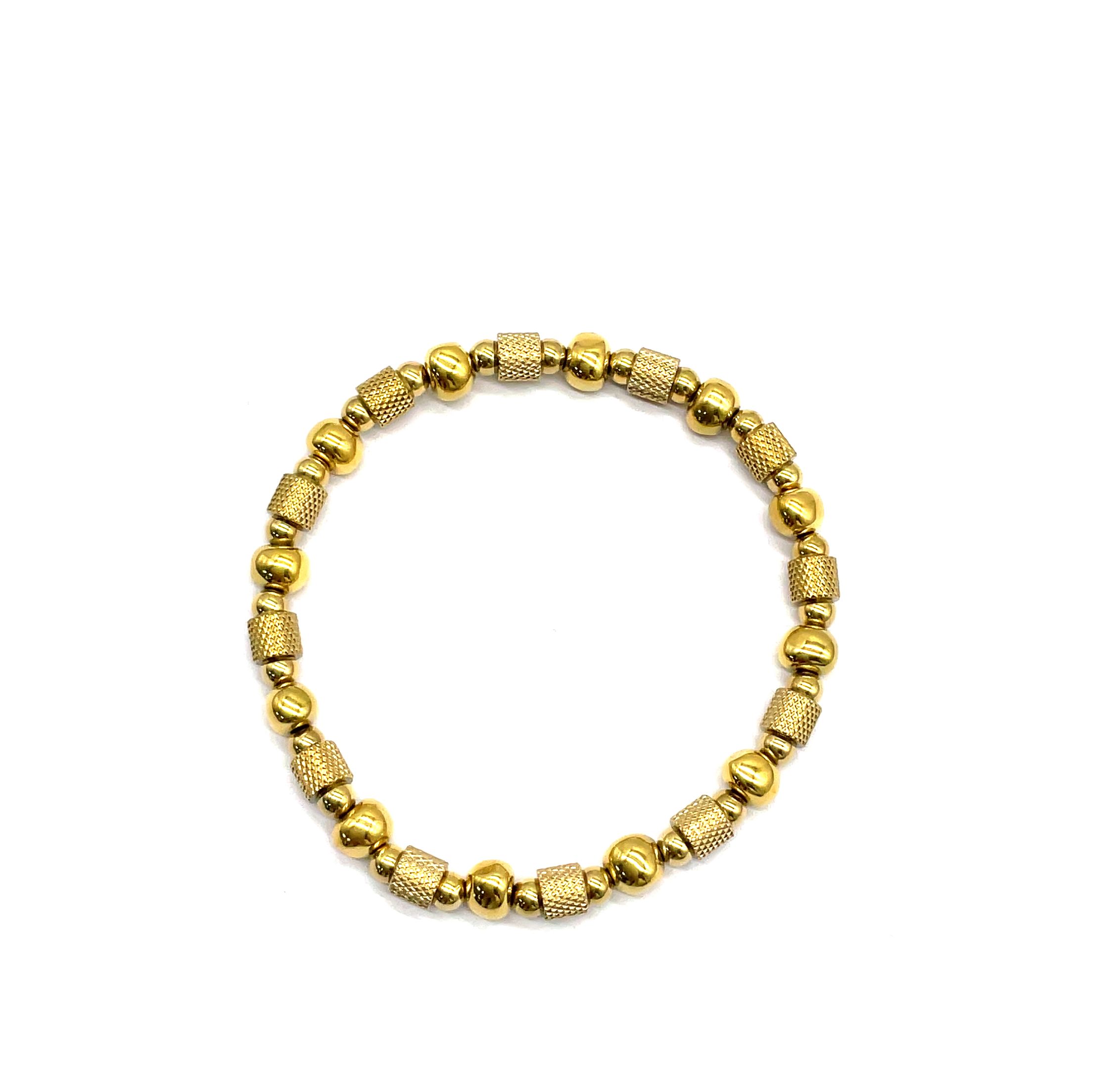 4.5X5.1MM STAINLESS STEEL MESH BEADS BRACELET