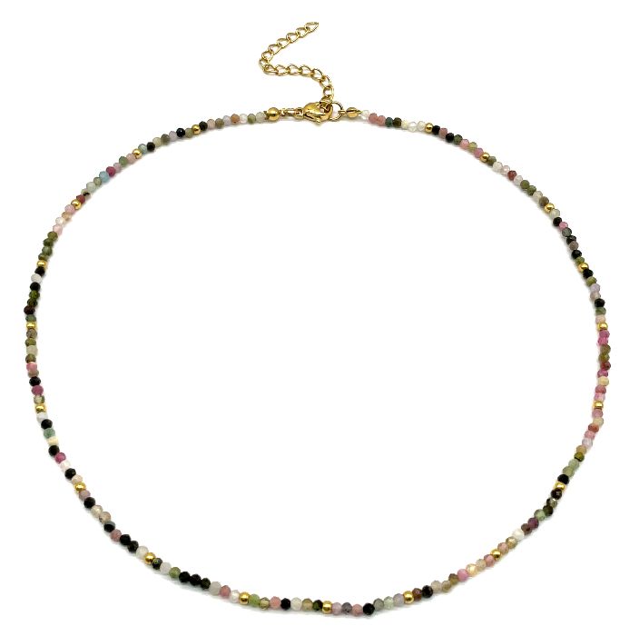 TOURMALINE ROUND BEADS NECKLACE