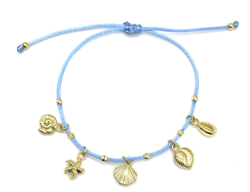 UNDERWATER CREATURE PENDANT BLUE BRACELET