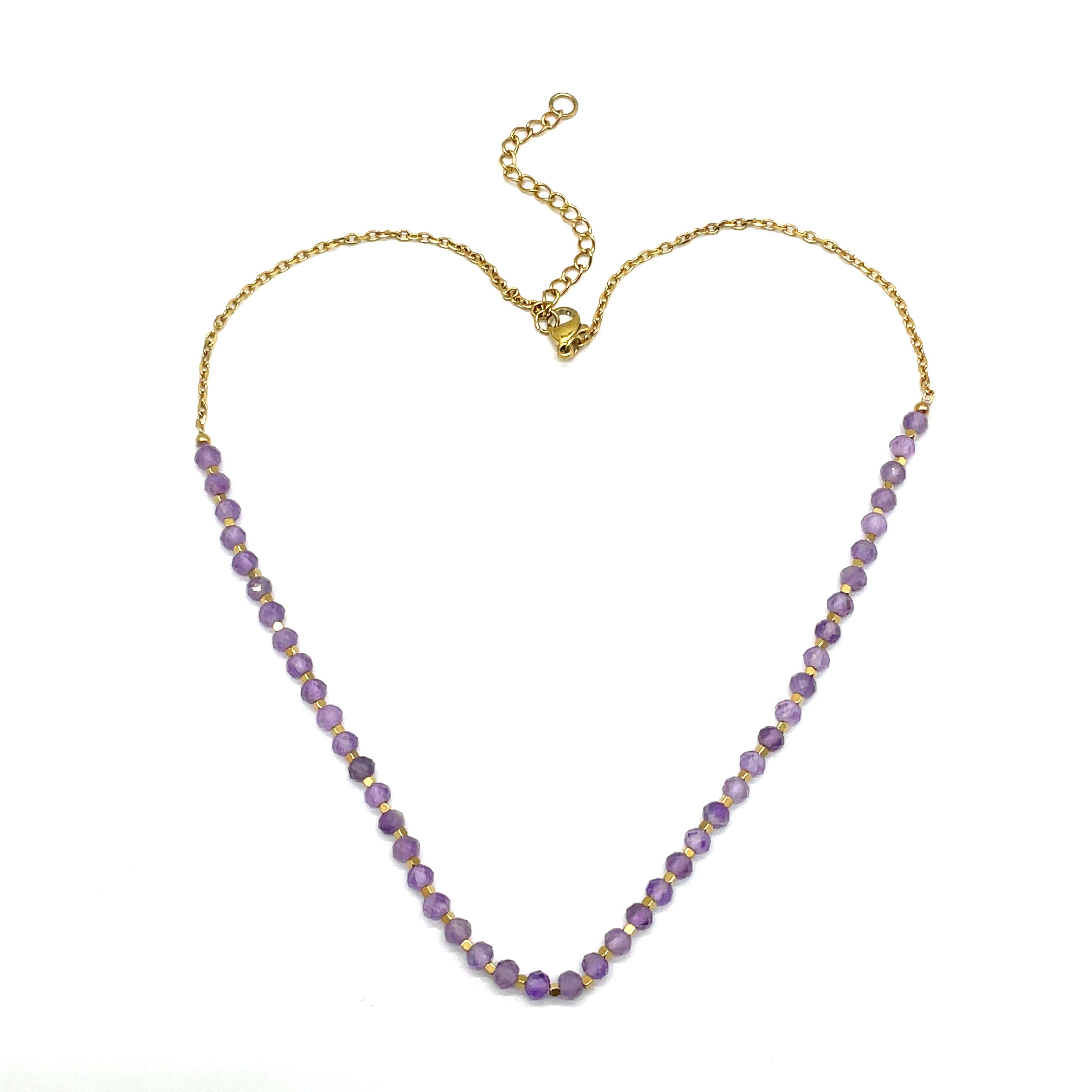 AMETHYST ABACUS BEADS NECKLACE