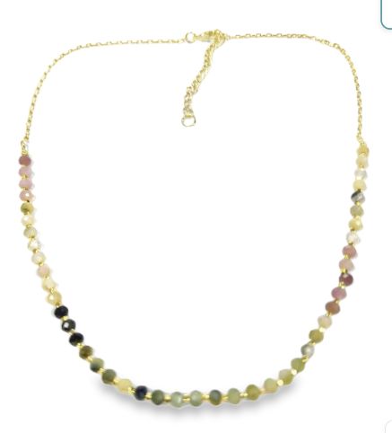 LIGHT TURQUOISE ABACUS BEADS NECKLACE