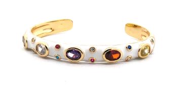 WHITE OIL-DRIPPING BANGLE 