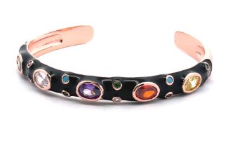 BLACK OIL-DRIPPING BANGLE 