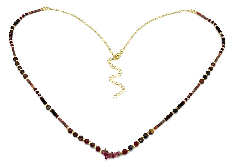 RED TIGER'S EYE NECKLACE