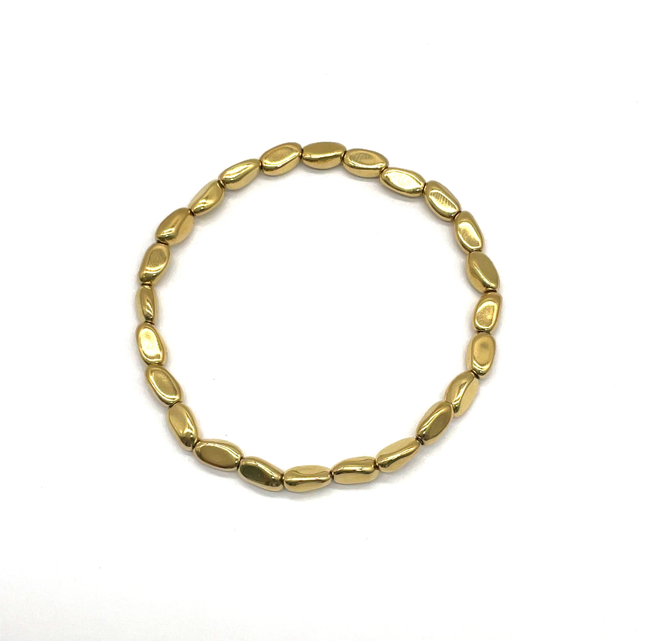 7.9X4.5MM IRREGULAR CRUSHED STONE BRACELET